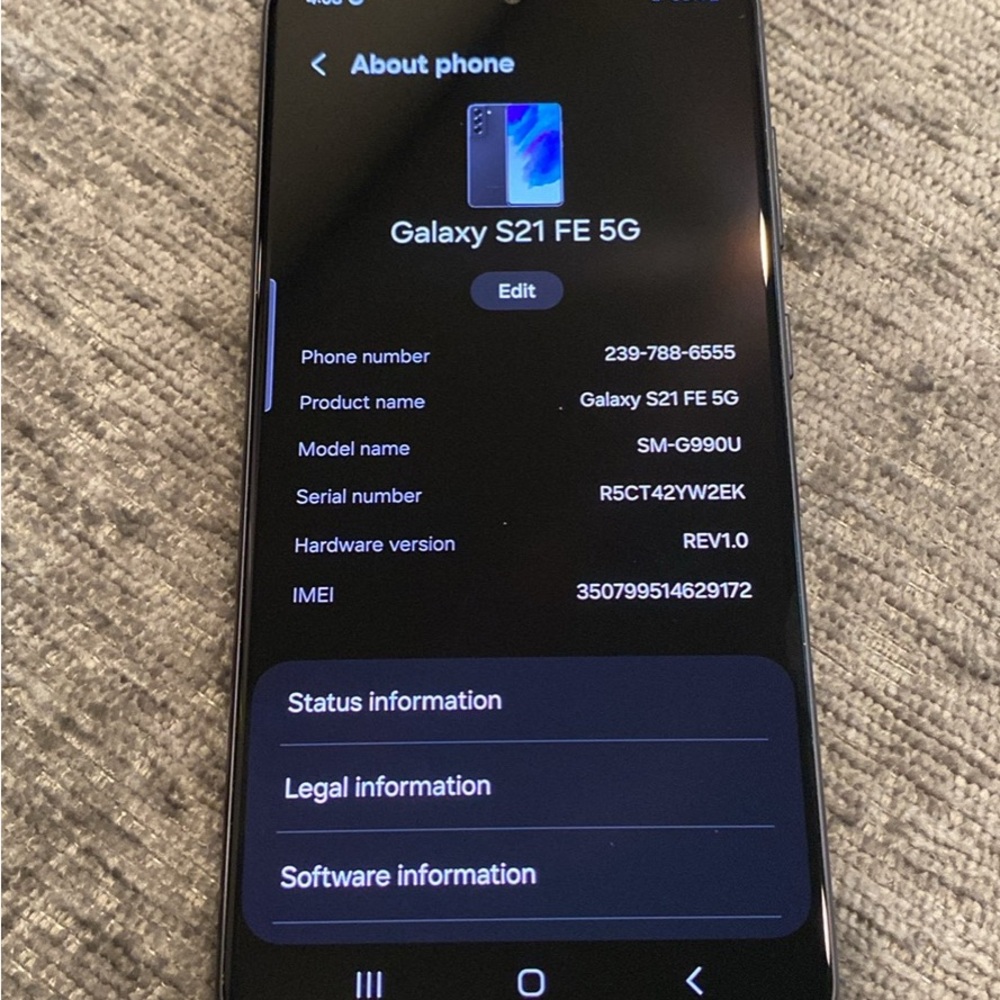 Samsung Galaxy S21 FE 5G Black Cell Phone